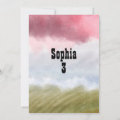 Waterverf geweldige paarden kaart (Achterkant)