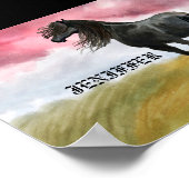 Waterverf geweldige paarden poster (Hoek)