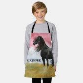 Waterverf geweldige paarden schort (Gedragen)