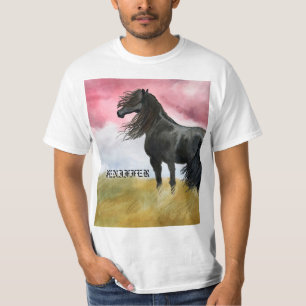 Waterverf geweldige paarden t-shirt