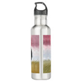 Waterverf geweldige paarden waterfles  (Achterkant)