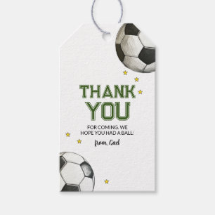 Waterverf Gewricht Voetbal Cadeaulabel