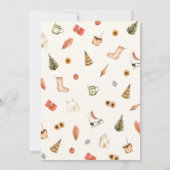 Waterverf Gezellig Kerst Baby shower Kaart (Achterkant)