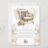 Waterverf Gezellig kerstcadeau inpakfeest Kaart (Voorkant)