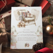 Waterverf Gezellig kerstcadeau inpakfeest Kaart