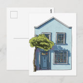 Waterverf gezellig klein huis briefkaart (Voorkant / Achterkant)