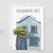 Waterverf Gezellig Kleine Huis Open Huis Kaart (Voorkant)