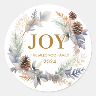 waterverf Gezellig Scandinavisch Ronde Sticker