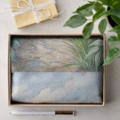 Waterverf Gezellig Witte Huis Roze Pioentuin Tissuepapier (Geschenk)