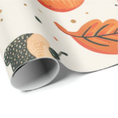  Waterverf Gezellige Herfst Patroon Cadeaupapier (Rol Hoek)