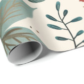 Waterverf Gezellige Herfst Patroon Cadeaupapier (Rol Hoek)