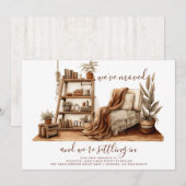 Waterverf Gezellige Kamer Verhuizen Aankondiging (Voorkant / Achterkant)