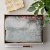 Waterverf gezellige Kerst rode kaarsen Holly Berry Tissuepapier (Geschenk)