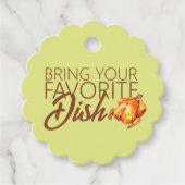 Waterverf Gezellige Vriendschappen Nodig Potluck L Bedankjes Labels (Voorkant)