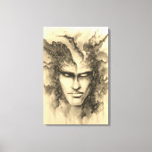 Waterverf gezicht canvas afdruk (Voorkant)