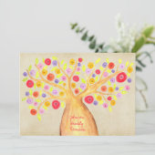 Waterverf - gezinshereniging BBQ Uitnodigen Kaart (Staand voorkant)