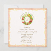 Waterverf gezinshereniging Floral Wreath Elegant Kaart (Achterkant)