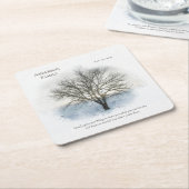 Waterverf gezinshereniging kartonnen onderzetters (Schuin)