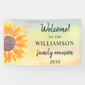 Waterverf Gezinshereniging Welkom Spandoek (Horizontaal)