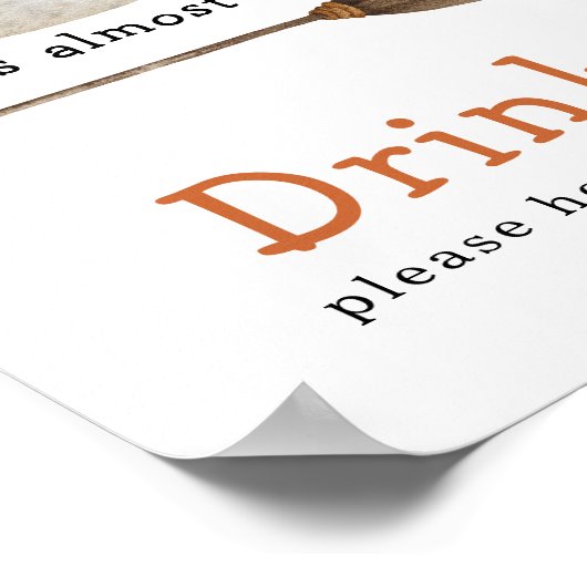 Waterverf Ghost - Drinken Poster (Hoek)