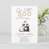 Waterverf Ghost Glass Candle Halloween Kaart (Staand voorkant)