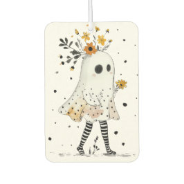 Waterverf Ghost & Sunflowers Whimsical Halloween Luchtverfrisser
