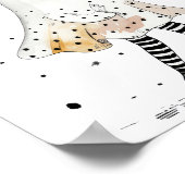 Waterverf Ghost & Sunflowers Whimsical Halloween Poster (Hoek)