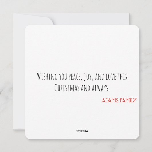 Waterverf Gift Tree Merry Christmas Kaart (Achterkant)