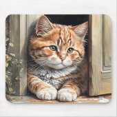 Waterverf Ginger Cat Muismat (Voorkant)