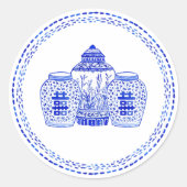 Waterverf Ginger Jar Classic Stickers (Voorkant)