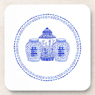 Waterverf Ginger Jar Onderzetters