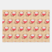 Waterverf Gingerbread Cookie Cacao Inpakpapier Vel (Voorkant 3)