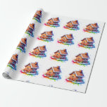 Waterverf Gingerbread House Christmas Wrapping Cadeaupapier<br><div class="desc">Gingerbread House Christmas wrapping zal uw geschenk geven een leuk genot te maken.</div>