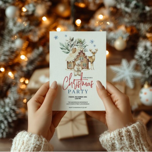 Waterverf Gingerbread House met Polar Beer en R Kaart