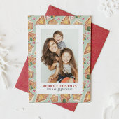 Waterverf Gingerbread Houses Foto Kerst Feestdagenkaart