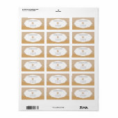 Waterverf Gingerbread Karamel Tinten Etiket (Full Sheet)