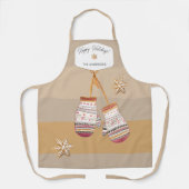Waterverf Gingerbread Karamel Tinten Schort (Voorkant)