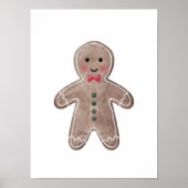 Waterverf Gingerbread Man poster (Voorkant)