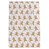 Waterverf Gingerbrood Candy Canes Merry Kerstmis Medium Cadeauzakje (Achterkant)