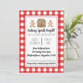 Waterverf Gingerbrood Cookie Swap Uitnodiging (Staand voorkant)
