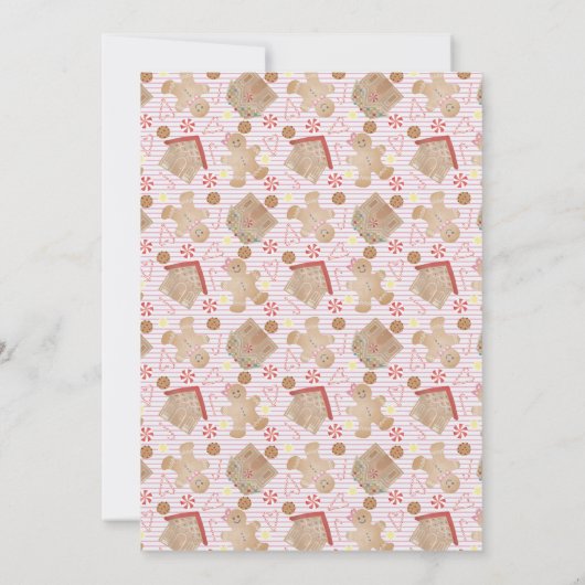 Waterverf Gingerbrood Cookie Swap Uitnodiging (Achterkant)