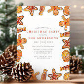 Waterverf Gingerbrood Cookies kerstfeest Kaart