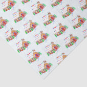 Waterverf Gingerbrood House Cute Merry Kerstry Tissuepapier (Detail)
