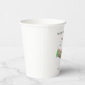 Waterverf Gingerbrood House Merry kerstArt Papieren Bekers (Rechts)