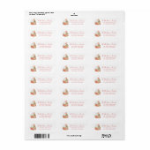 Waterverf Gingerbrood House Return Address Etiket (Full Sheet)