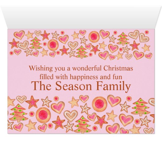 Waterverf Gingerbrood Koekjes Kerst (Binenzijde Horizontaal (Onderkant))