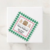Waterverf Gingerbrood Label met cadeaus (In situ)