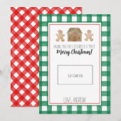 Waterverf Gingerbrood leraar kerstcadeautjes Kaart (Voorkant / Achterkant)