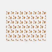 Waterverf Gingerbrood Man Cookie Holiday Baby Fleece Deken (Voorkant (Horizontaal))