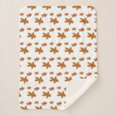 Waterverf Gingerbrood Man Cookie Holiday Baby Sherpa Deken (Voorkant)
